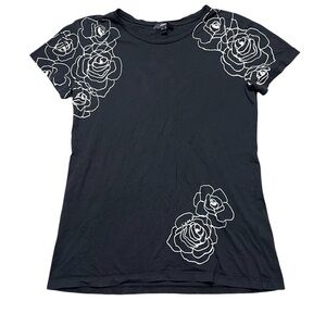 Diesel Vintage 2000s Minimalist Rose Print Tee